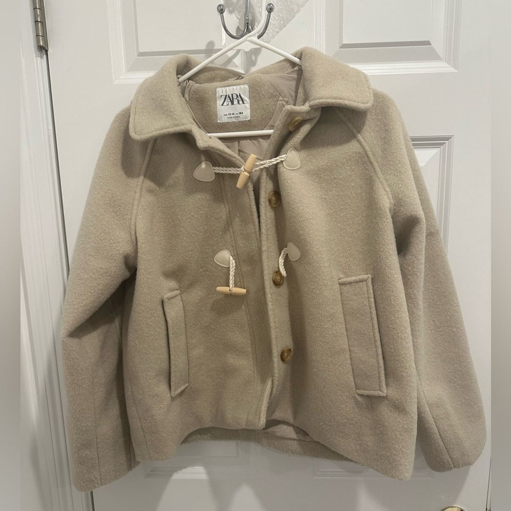 ZARA Beige Kids Wool Jacket